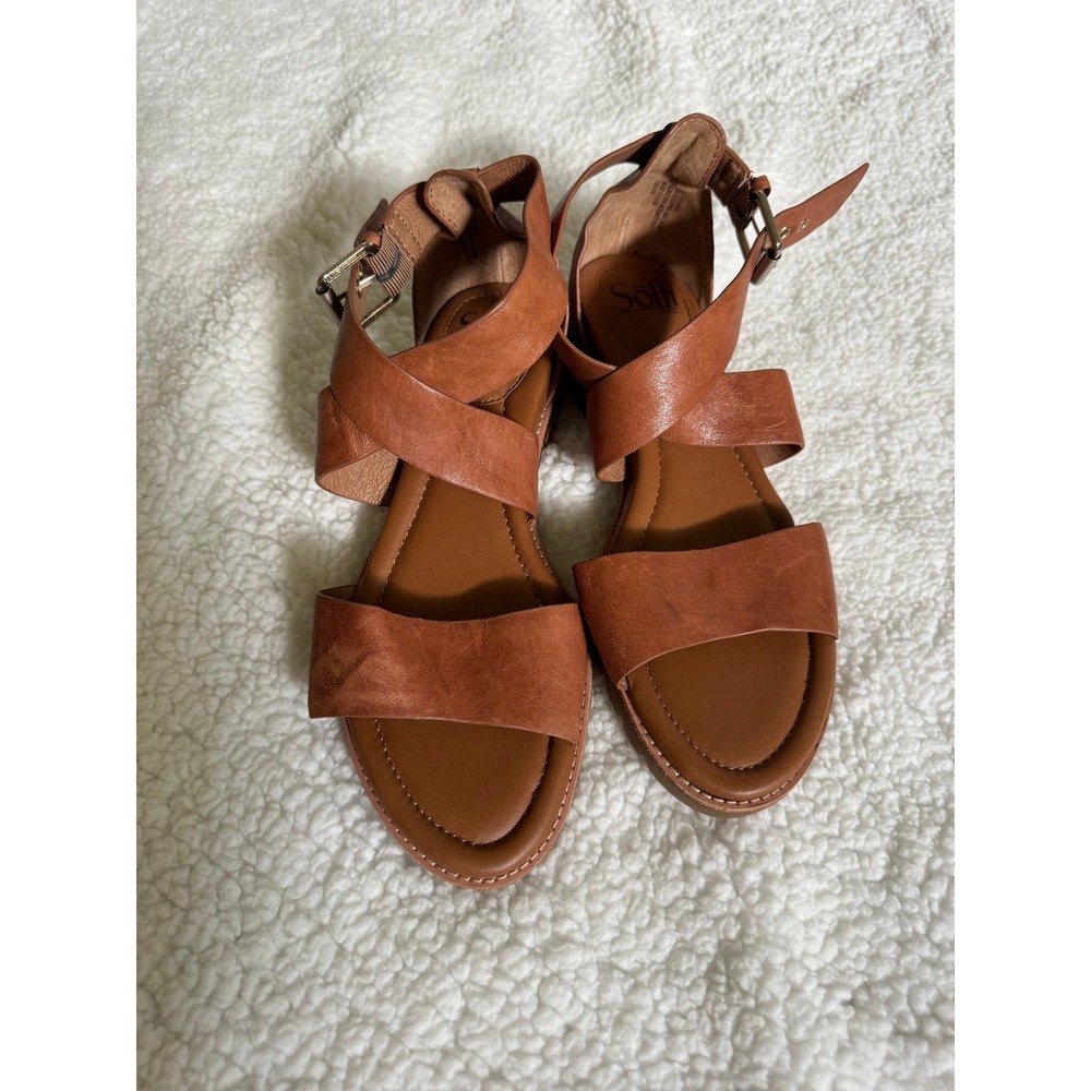Sofft Leather Sandals Women 7.5M Brown NWOT Gladiator Strappy Buckle SF0028500